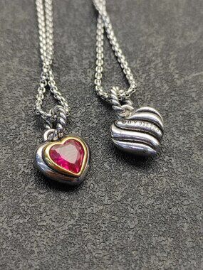 David Yurman 925 Silver Necklaces with Original Pouch